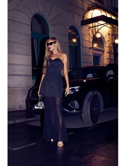 šaty se sukní černé model 21479382 - Moe