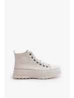 Dámské Tenisky Na Platformě Eko Kůže Big Star Bílé Dámské Tenisky Na Platformě Eko Kůže Big Star Bílé