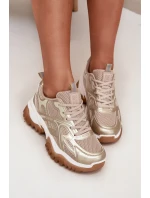 Dámské tenisky Big Star HI-POLY SYSTEM – béžovo/zlaté Dámské tenisky Big Star HI-POLY SYSTEM – béžovo/zlaté