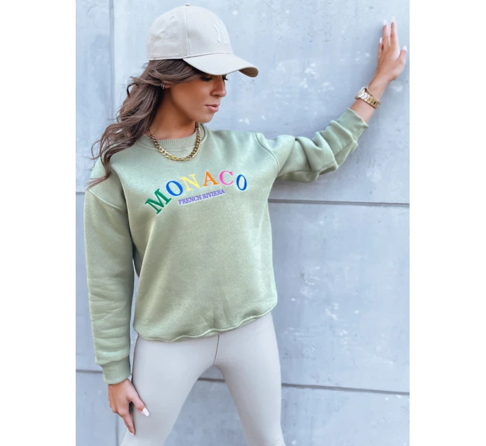 Dámská oversize mikina tmavě zelená model 21971146 - Dstreet