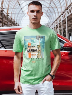 Pánské zelené tričko s potiskem Dstreet RX5498