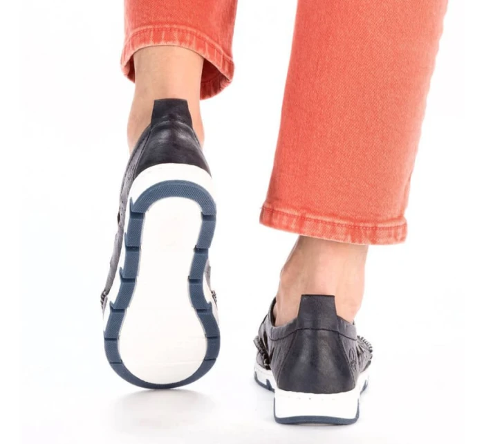 Rieker W RKR652 námořnicky modrá kožená polobotka s prolamovanou podrážkou Rieker W RKR652 námořnicky modrá kožená polobotka s prolamovanou podrážkou