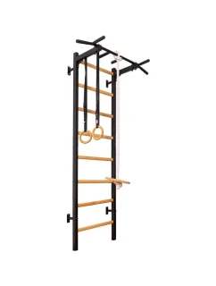 DŘEVĚNÝ KOVOVÝ GYMNASTICKÝ ŽEBŘÍK S DŘEVĚNOU HRAZDOU A PŘÍSLUŠENSTVÍM BENCHK 221B A076