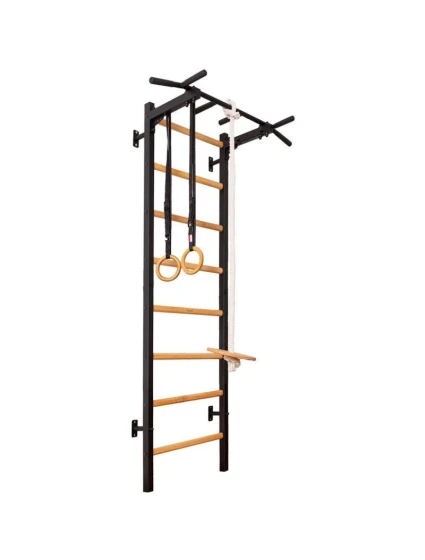 DŘEVĚNÝ KOVOVÝ GYMNASTICKÝ ŽEBŘÍK S DŘEVĚNOU HRAZDOU A PŘÍSLUŠENSTVÍM BENCHK 221B A076 DŘEVĚNÝ KOVOVÝ GYMNASTICKÝ ŽEBŘÍK S DŘEVĚNOU HRAZDOU A PŘÍSLUŠENSTVÍM BENCHK 221B A076