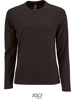 SOL'S Imperial LSL Women Dámské tričko s dlouhým rukávem 25.2075 deep black