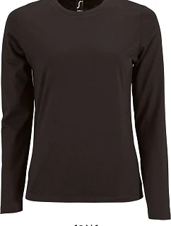 SOL'S Imperial LSL Women Dámské tričko s dlouhým rukávem 25.2075 deep black