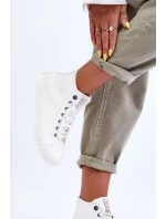 Dámské Tenisky Big Star Vysoké Zateplené Bílé GG274108