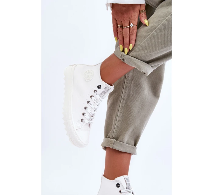 Dámské Tenisky Big Star Vysoké Zateplené Bílé GG274108