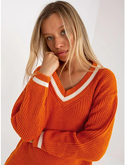 Dámský svetr LC SW model 17650158 tmavě oranžový - FPrice