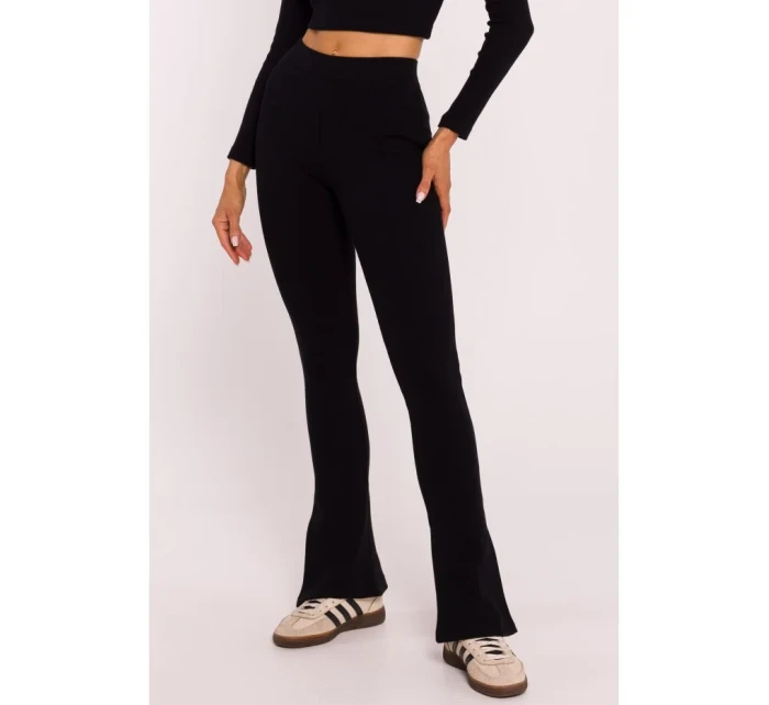 Žebrované legíny s nohavicí černé model 20515073 - Moe Žebrované legíny s nohavicí černé model 20515073 - Moe