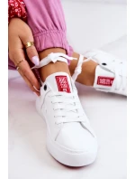 Dámské klasické tenisky Big Star - bílé/červené Dámské klasické tenisky Big Star - bílé/červené