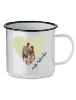 Personalizovaný retro plecháček s výřezem fotky na podkladu