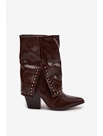 Dámské kovbojky D8259 hnědé - Sweet Shoes