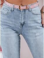 Dámské džínové úzké kalhoty s páskem Dstreet model 21983363 - FashionStreet