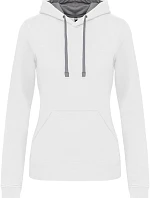 Kariban K 465 Dámská mikina s kontrastní kapucí 20.K465 white/fine grey