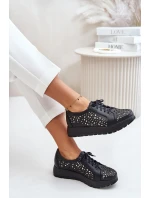 Kožené Polobotky Na Platformě S Černé model 21670952 - Zazoo Kožené Polobotky Na Platformě S Černé model 21670952 - Zazoo