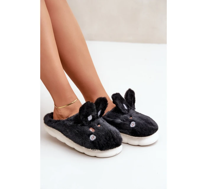 Kožešinové Pantofle S Černé model 21680735 - Boto Kožešinové Pantofle S Černé model 21680735 - Boto