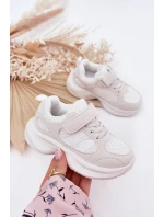 Dětské sportovní boty tenisky na suchý zip bílé Selinea Dětské sportovní boty tenisky na suchý zip bílé Selinea