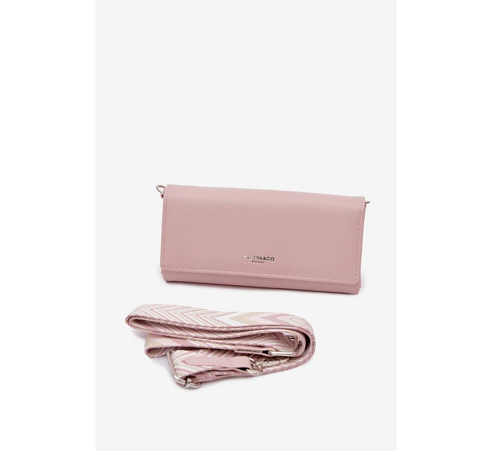 Peněženka Kabelka 2v1 S Páskem Růžová Suzette