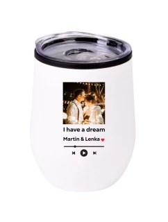 Termohrnek "bowl" s vlastním odkazem na oblíbenou písničku