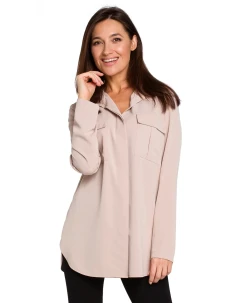 Dámská halenka S144 béžová - Stylove