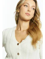 Dámský svetr s krátkými rukávy model 20183994 bílý - Monnari