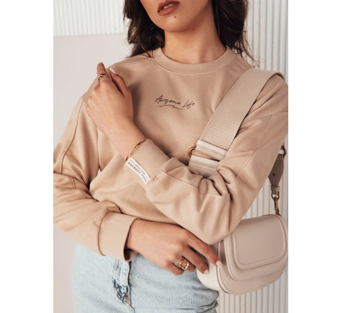 Dámská oversize mikina AWIOL cream FashionStreet BY1274