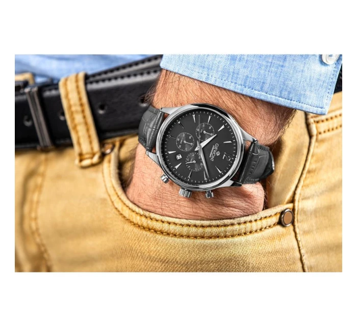 Pánské hodinky Giewont Chronograph Sapphire Black Silver GW6310-A2 Pánské hodinky Giewont Chronograph Sapphire Black Silver GW6310-A2