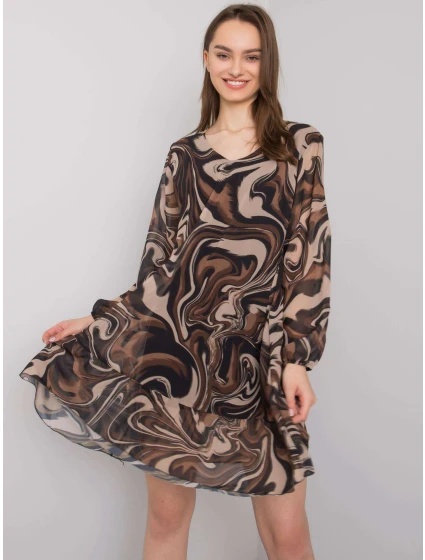 Sukienka DHJ SK model 21817432 czarno beżowy - FPrice