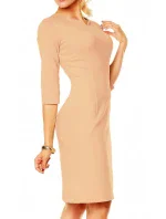 Dámské značkové šaty  s 3/4 rukávem středně dlouhé béžové Béžová model 15042389 - LENTAL