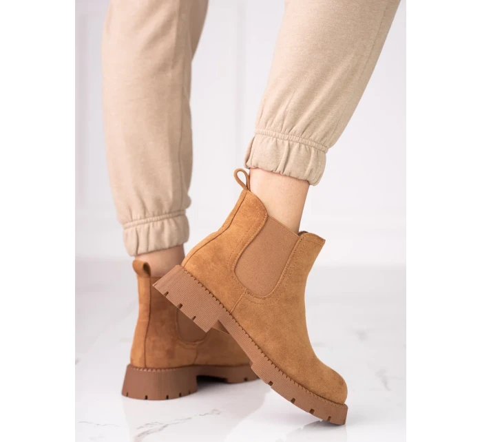 Jedinečné černé kotníčkové boty dámské na plochém podpatku Jedinečné černé kotníčkové boty dámské na plochém podpatku