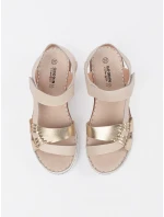 Trendy dámské hnědé  sandály platforma