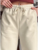 Dámské tepláky se širokými nohavicemi DRESMOOD PREMIUM béžová FashionStreet UY2689