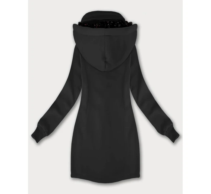 Dámská mikina v grafitové barvě s kapucí a se stojáčkem LHD (AMG-171)