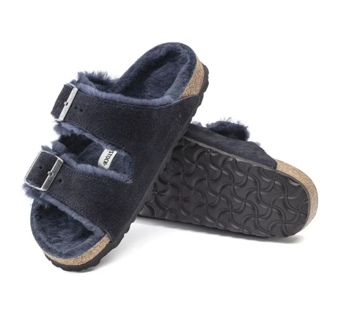 Arizona VL Midnight zateplené žabky semišová kůže úzké model 20701475 - Birkenstock