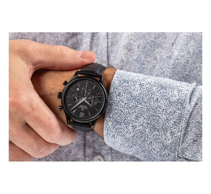 Pánské hodinky Giewont Chronograph Sapphire Black GW6310-A1 Pánské hodinky Giewont Chronograph Sapphire Black GW6310-A1