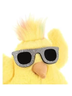 KUŘE SE SKLENICEMI 19CM JARNÍ DEKORACE