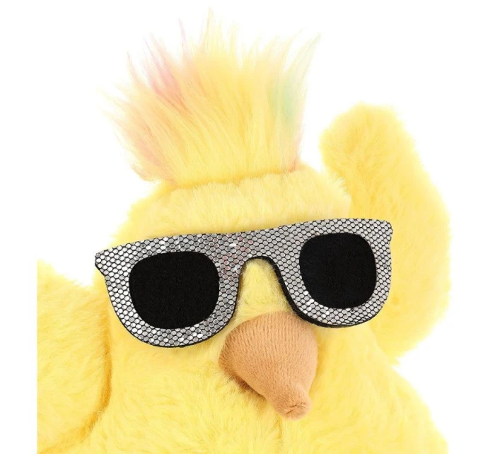 KUŘE SE SKLENICEMI 19CM JARNÍ DEKORACE