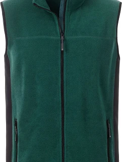 Daiber JN 856 Pánská pracovní fleecová vesta - Strong 02.0856 dark green/black