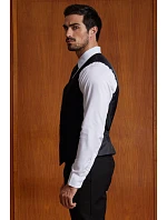 Max Men Pánská vesta model 22500428 deep black - NEOBLU Max Men Pánská vesta model 22500428 deep black - NEOBLU