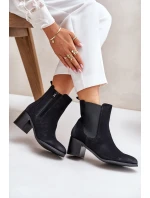 Zateplené dámské boty na podpatku černé Radeya Zateplené dámské boty na podpatku černé Radeya