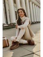 Nízké Sněhule Na Platformě S Kožíškem D.Franklin Hnědé DFSH370011