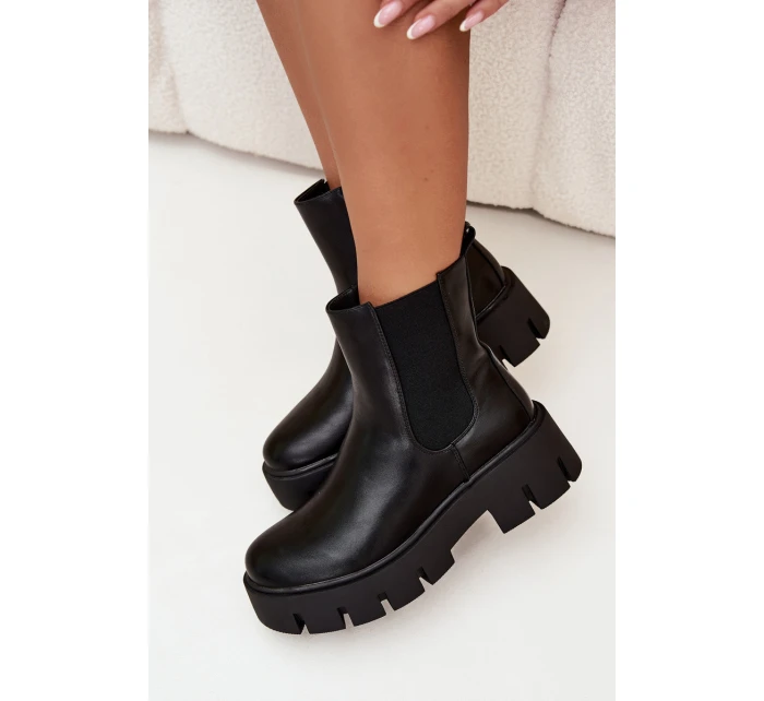 Dámské kotníkové boty s zipem Vyhřívané Eko kůže Černé Fivienne Dámské kotníkové boty s zipem Vyhřívané Eko kůže Černé Fivienne