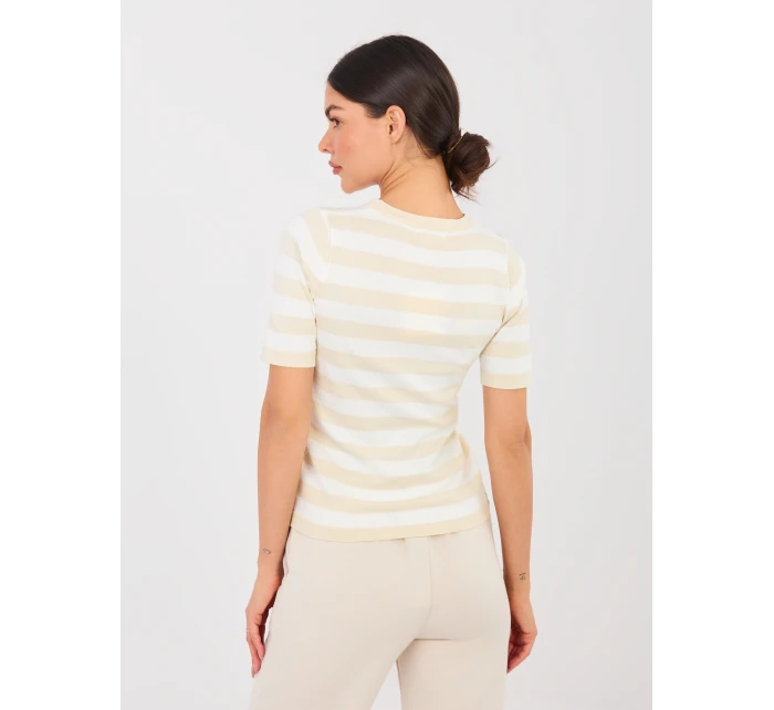 Sweter PM SW model 21916906 jasny beżowy - FPrice Sweter PM SW model 21916906 jasny beżowy - FPrice