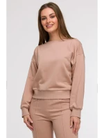 B293 Mikina s otevřenými zády - mocca