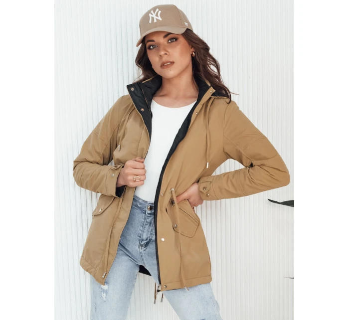 Dámská bunda ELINA tmavě béžová FashionStreet TY4344