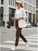 Dámské džíny mom fit s vysokým pasem hnědé FashionStreet UY2869 Dámské džíny mom fit s vysokým pasem hnědé FashionStreet UY2869