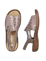 Dámské pohodlné béžové nazouvací sandály model 22116546 - Rieker