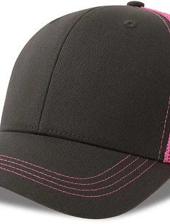 Atlantis Headwear Sonic-S 6 panelová Trucker kšiltovka 33.0259 dark grey/fuchsia fluo