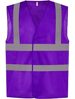 HVW 120 HiVis síťovaná bezpečnostní vesta model 22502273 purple - Yoko